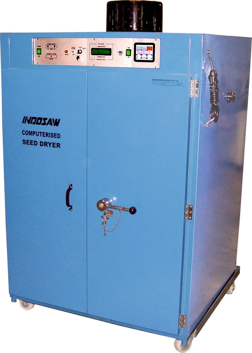 Indosaw Hot Air Seed Dryer Single Chamber for Efficient Moisture Reduction and Seed Drying