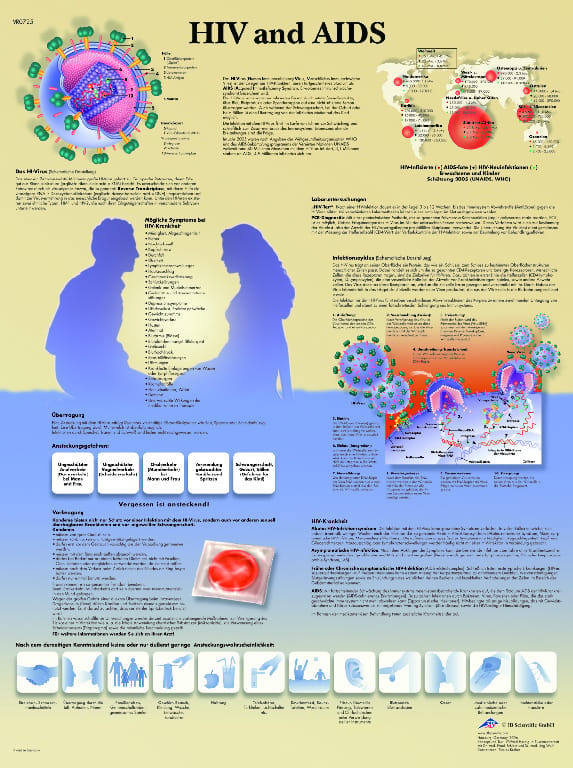 3B Scientific® HIV And AIDS Chart