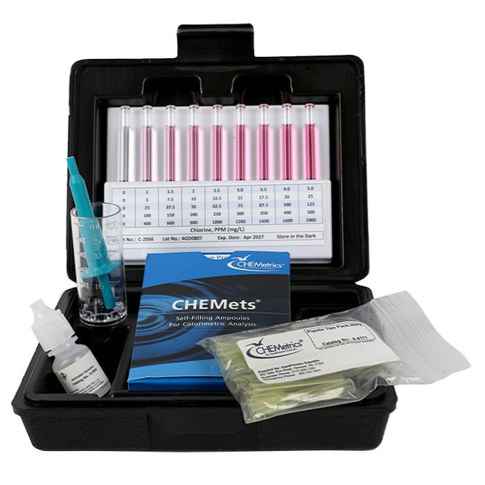 CHEMets® Chlorine Visual HR Test 0 to 500 ppm