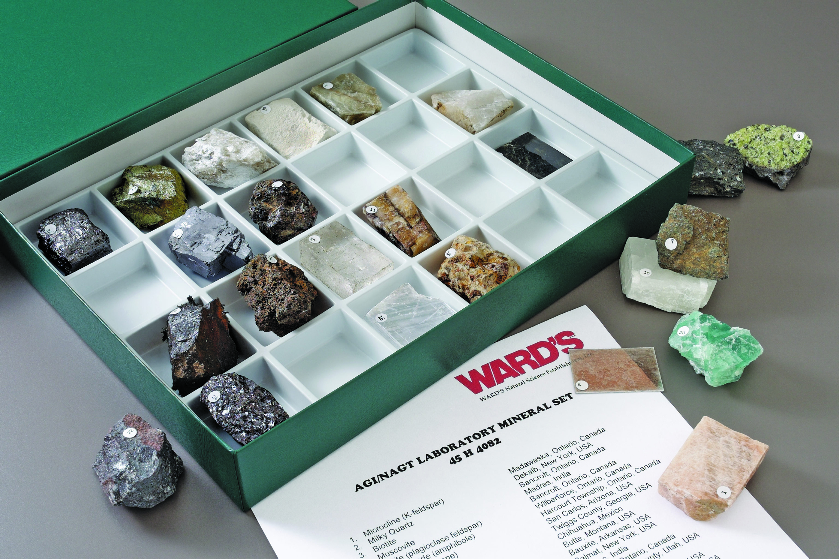 Ward's® AGI/NAGT Laboratory Mineral Set