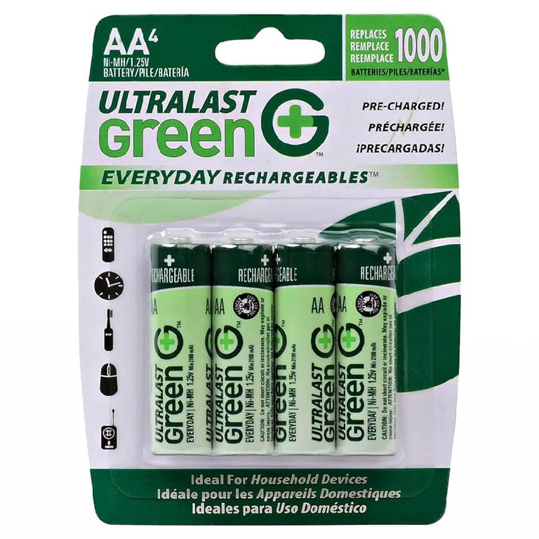 Ultralast Green Rechargeable Batteries