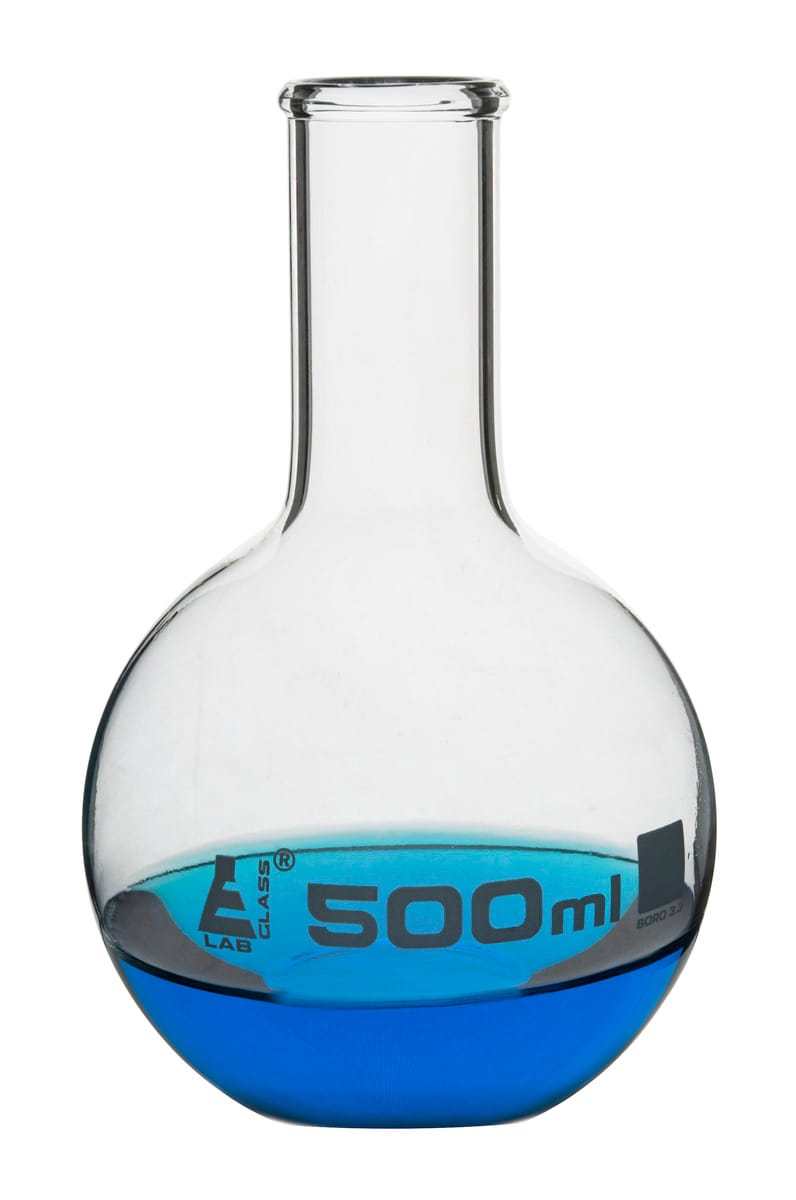 Eisco LabGlass® Boiling Flasks, Flat Bottom, Narrow Neck