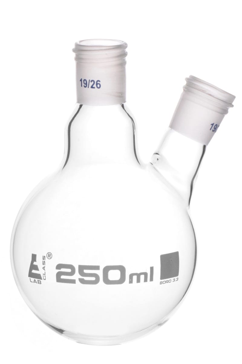 Eisco LabGlass® Distillation Flasks, 2 Neck with Threaded Joint