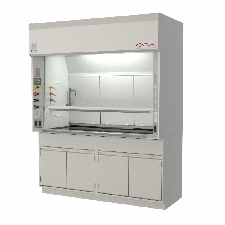 Venturi V05-General Purpose Bench Fume Hood with Vertical Rising Sash, Kemglass Liner, Kewaunee Scientific