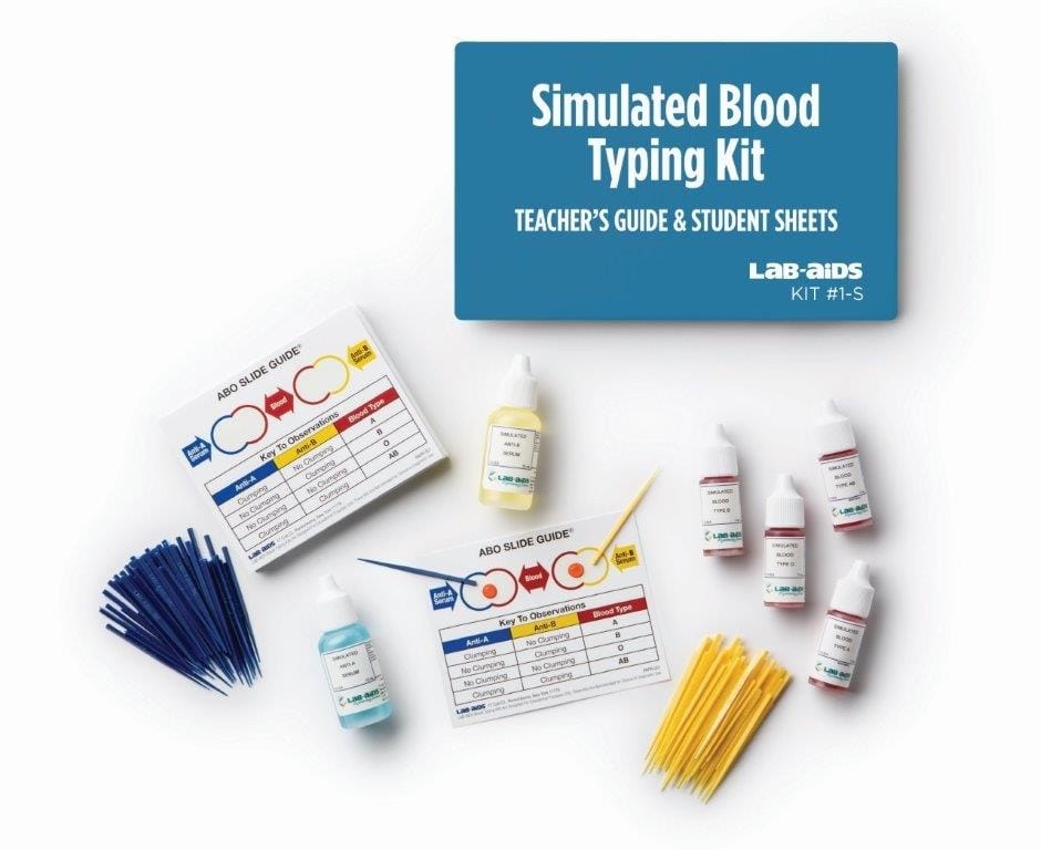 Lab-Aids® Simulated Blood Typing Kit