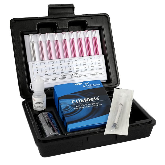 CHEMets® Chlorine Visual HR Test 0 to 125 ppm