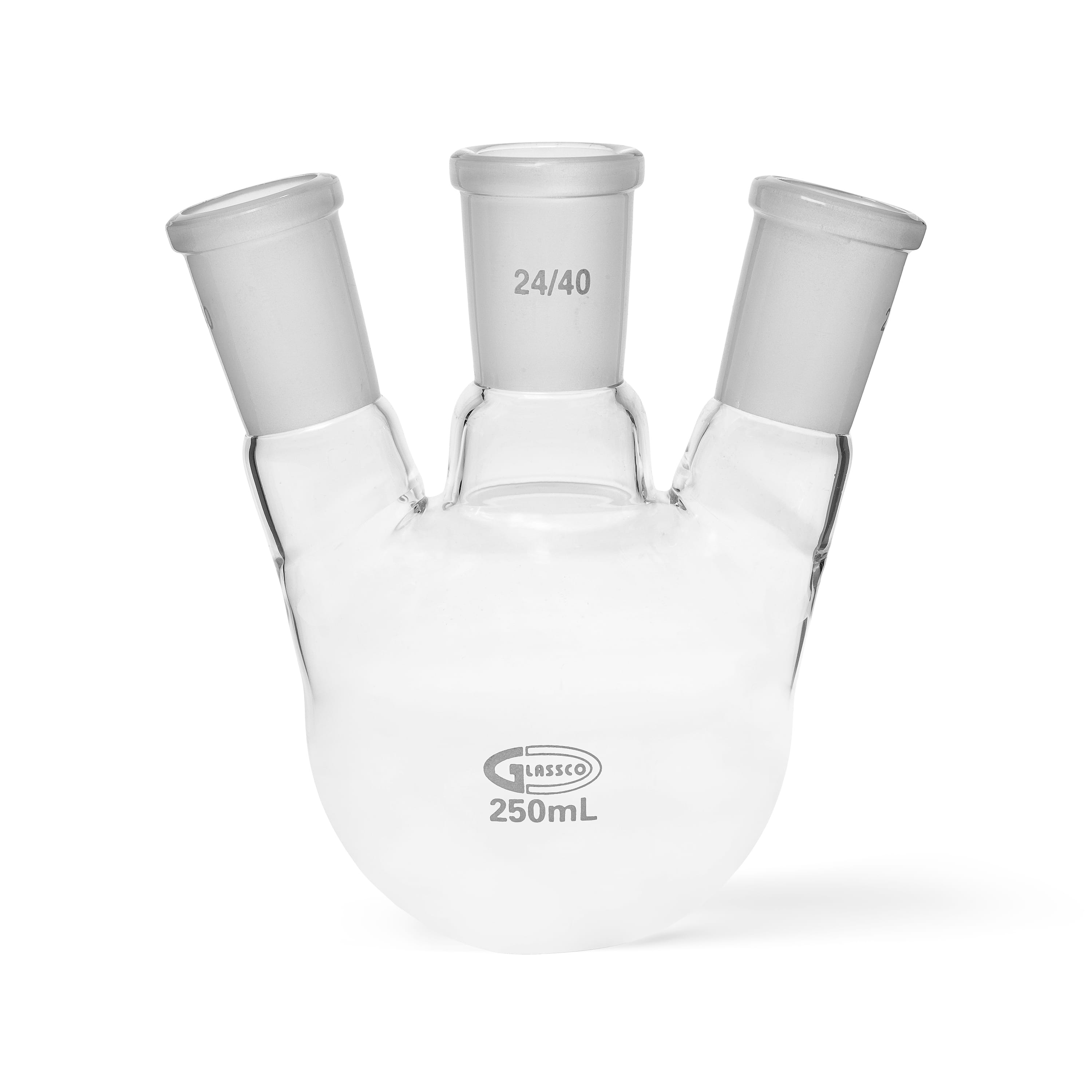 Round Bottom Flasks, Angular, 3-Necked