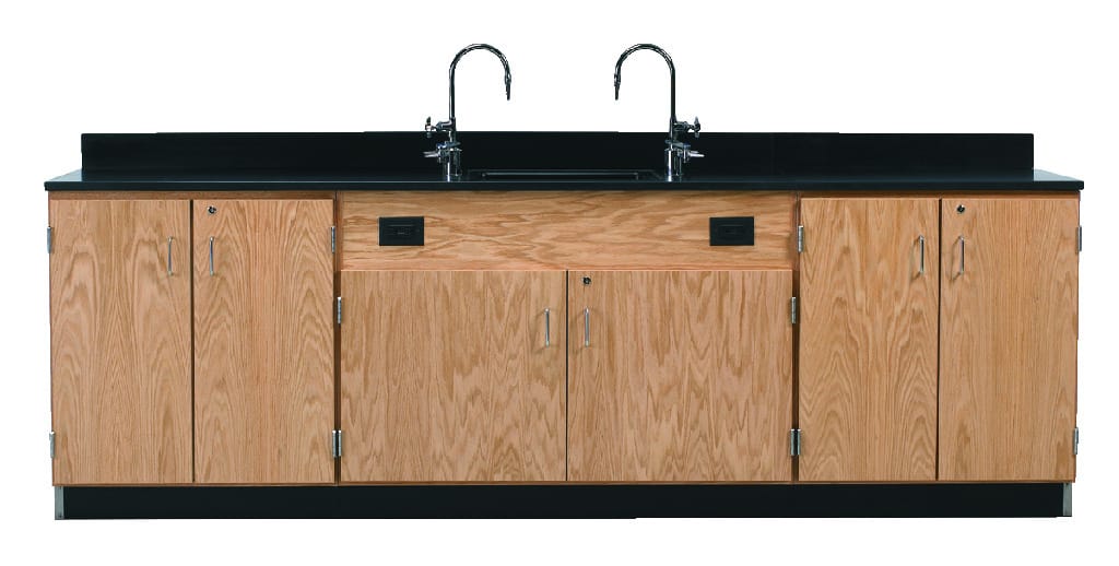 Wall Service Bench, Epoxy Top Surface