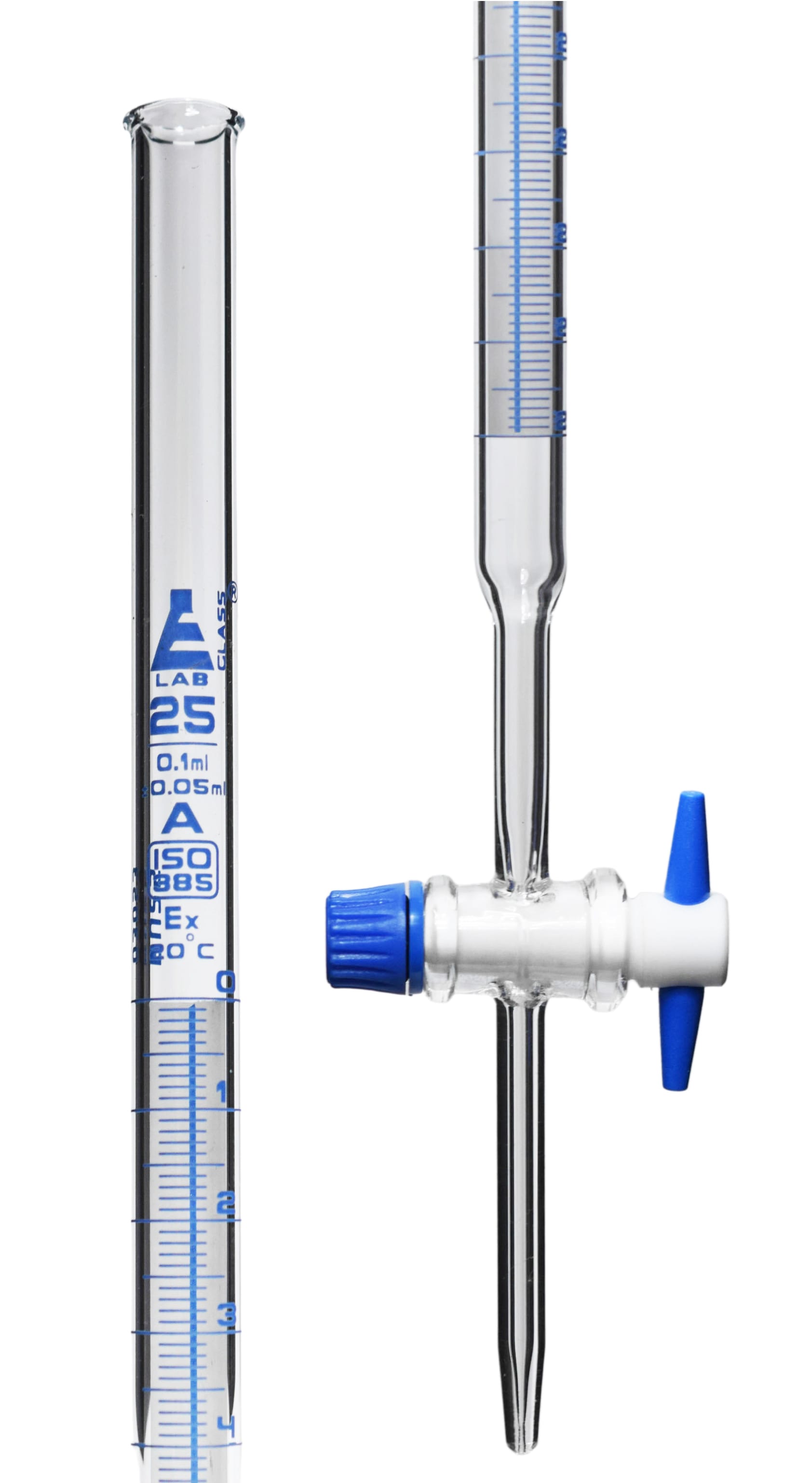 Eisco Glass Burettes with PTFE Key Stopcock