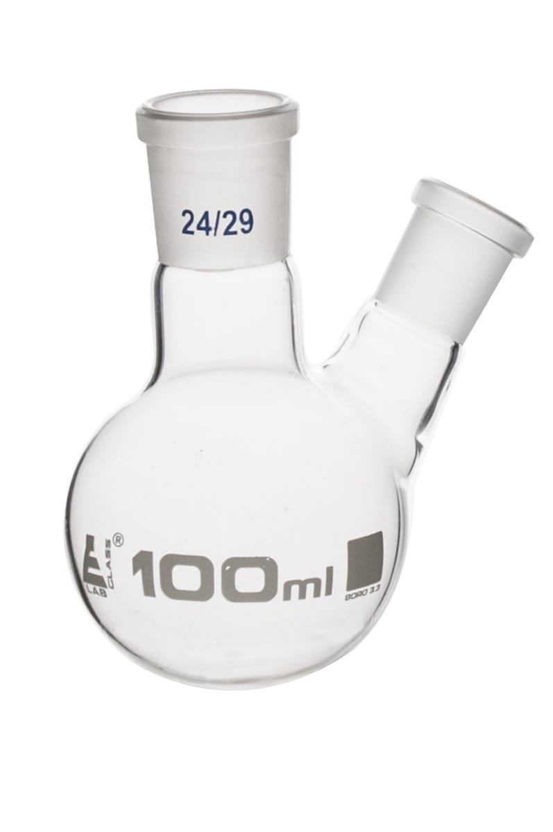 Eisco LabGlass® Distilling Flasks with Oblique Neck, Round Bottom, Interchangable Joints