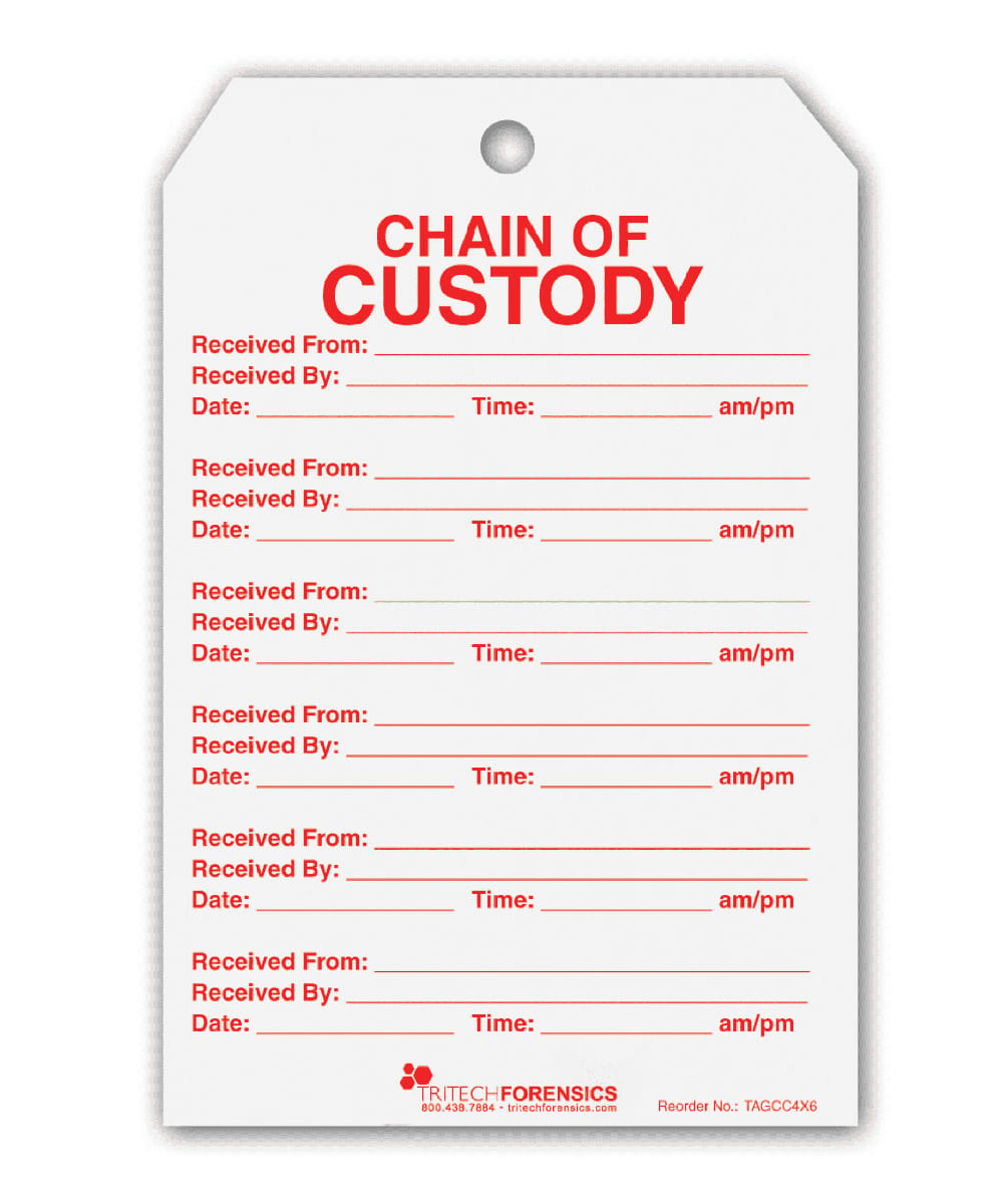 Chain of Custody and Evidence Tags | VWR, part of Avantor