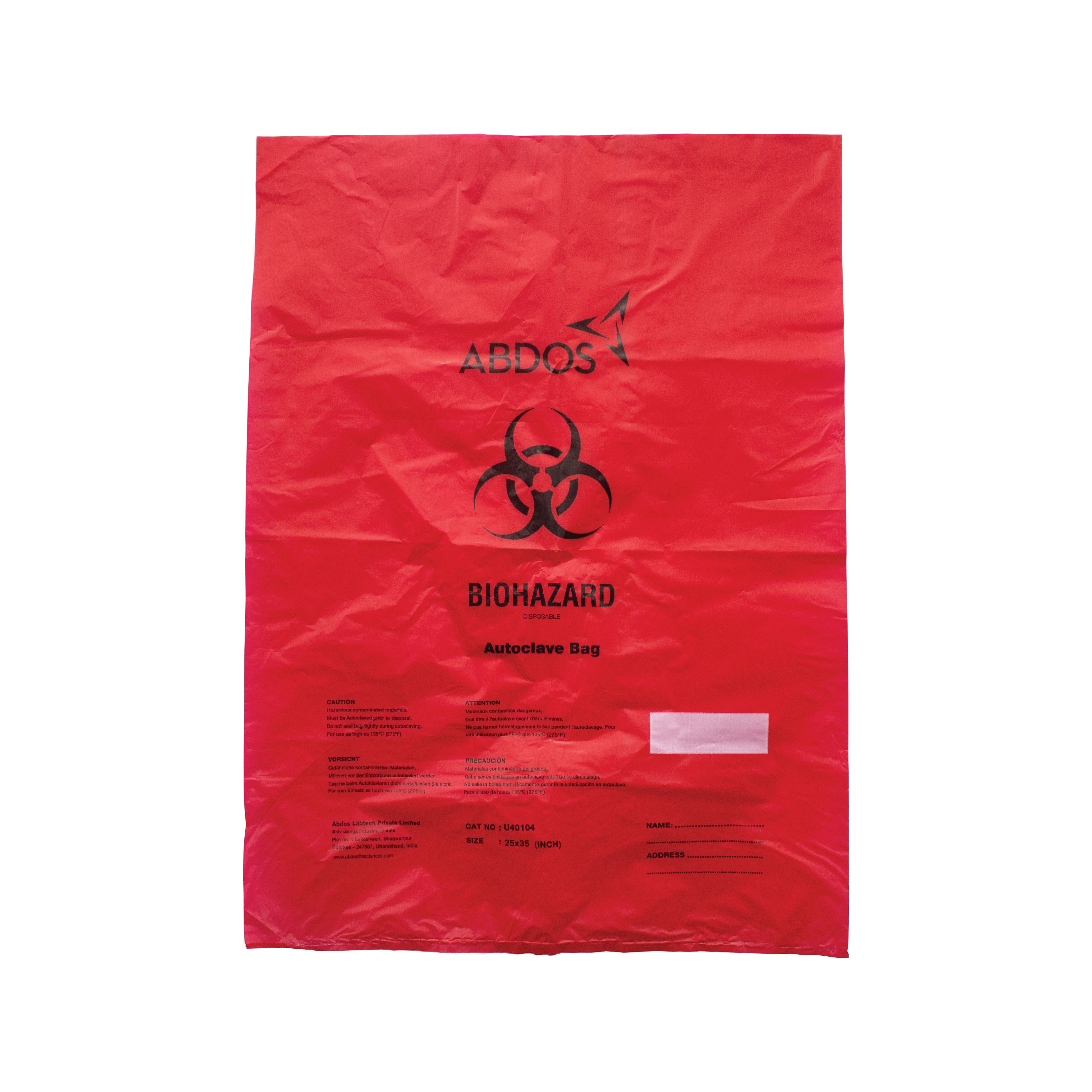Biohazard Disposable Bags, PP