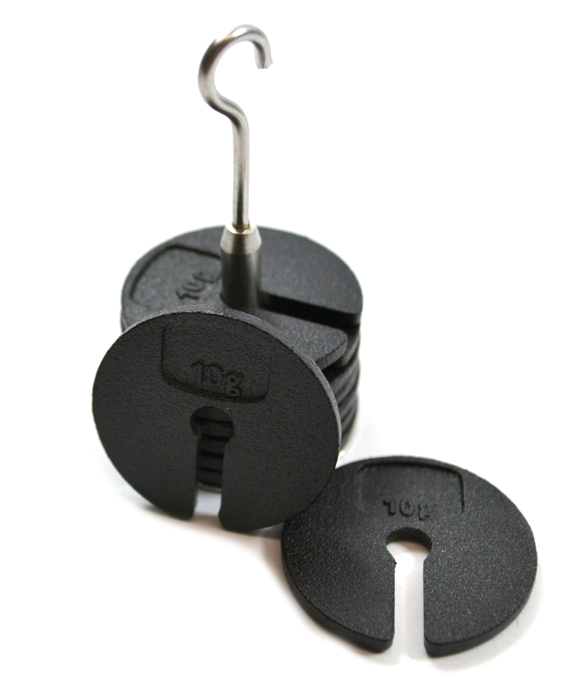 Eisco® Zinc Casted Slotted Masses, Set of 9 Weights, 100 g Total