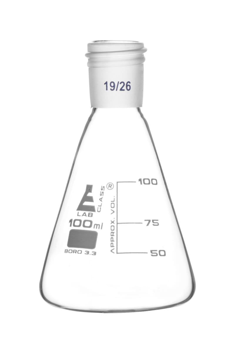 Eisco LabGlass® Erlenmeyer Flasks, Graduated with Threaded Joint
