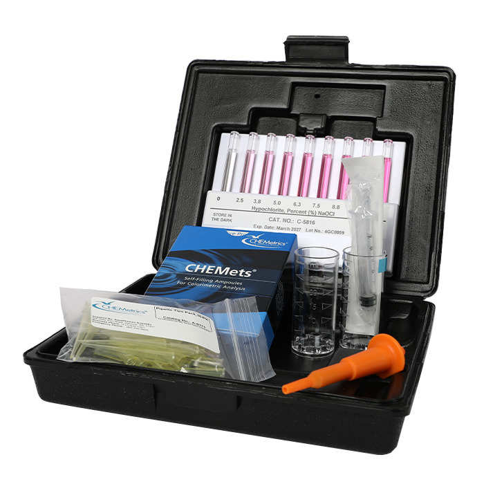 CHEMets® Chlorine Hypochlorite Visual Test Kit 0 to 12.5%