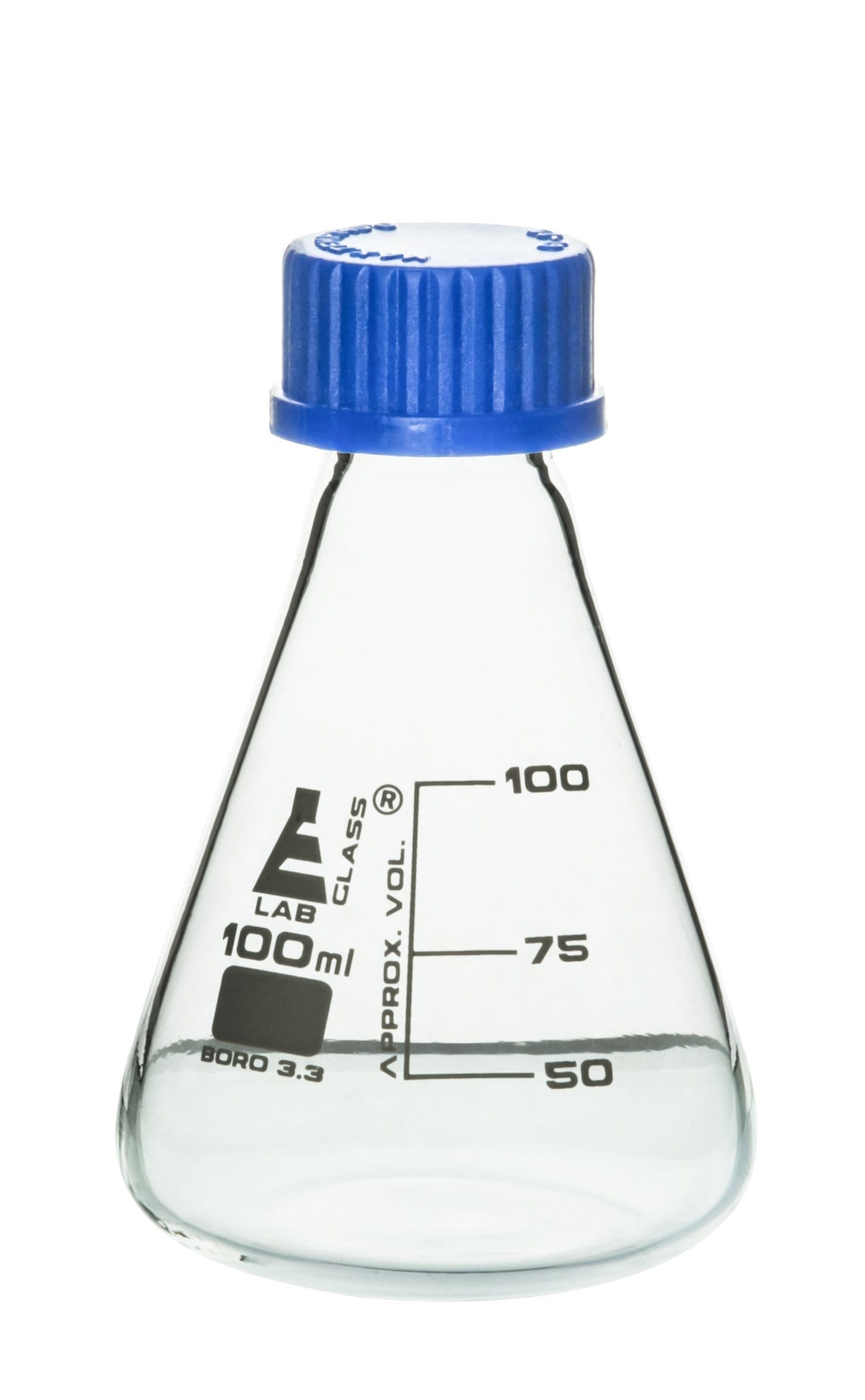 Eisco LabGlass® Erlenmeyer Flasks with Polypropylene Screw Cap