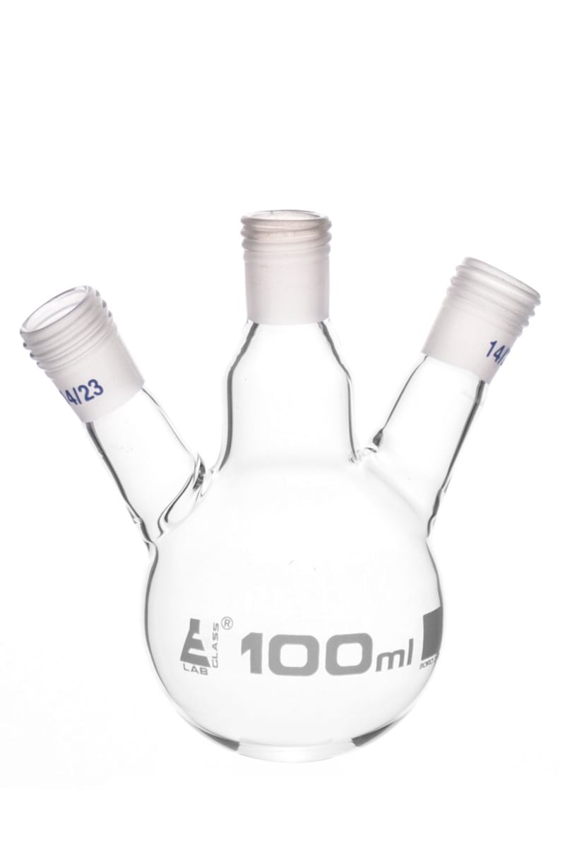 Eisco LabGlass® Distillation Flasks, 3 Necks with Threaded Joint