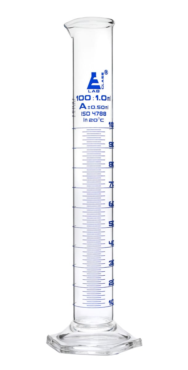 Eisco Glass Graduated Cylinders with Hexagonal Base