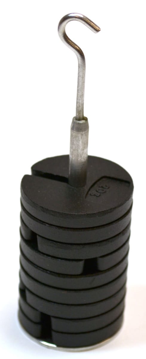 Eisco® Zinc Casted Slotted Masses, Set of 9 Weights, 180 g Total