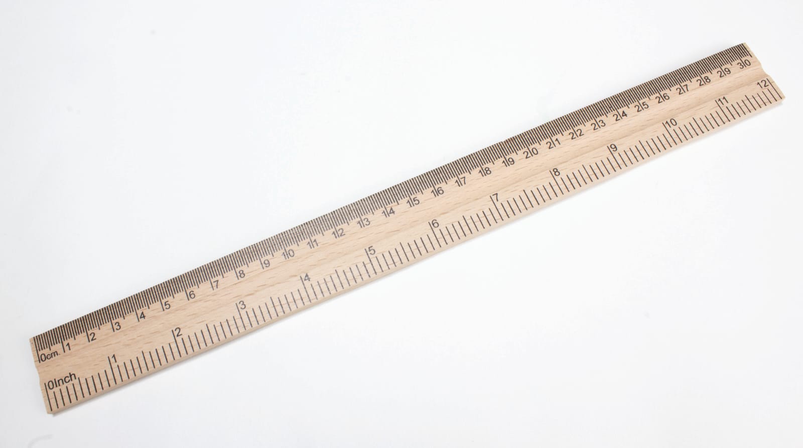 Center Groove, Double-Bevel 12" Ruler, United Scientific