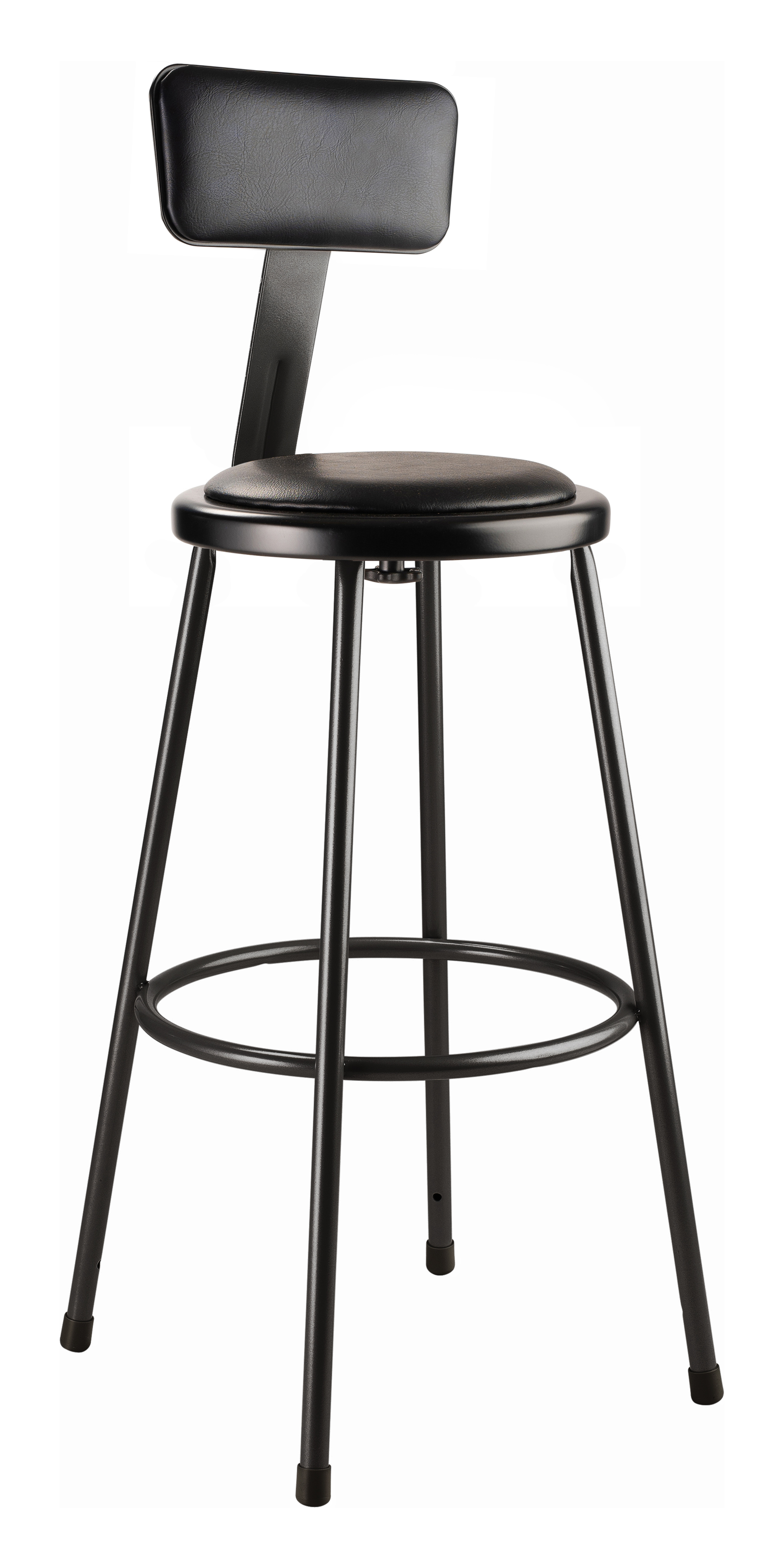 NPS® Heavy Duty Vinyl Padded Steel Stools, Black