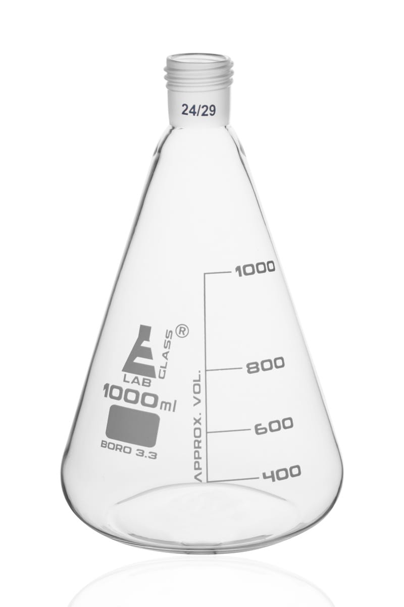 Eisco LabGlass® Erlenmeyer Flasks, Graduated with Threaded Joint