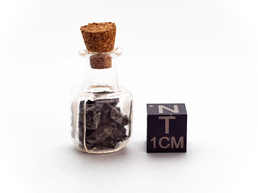 Iron Crystals in Glass Vial