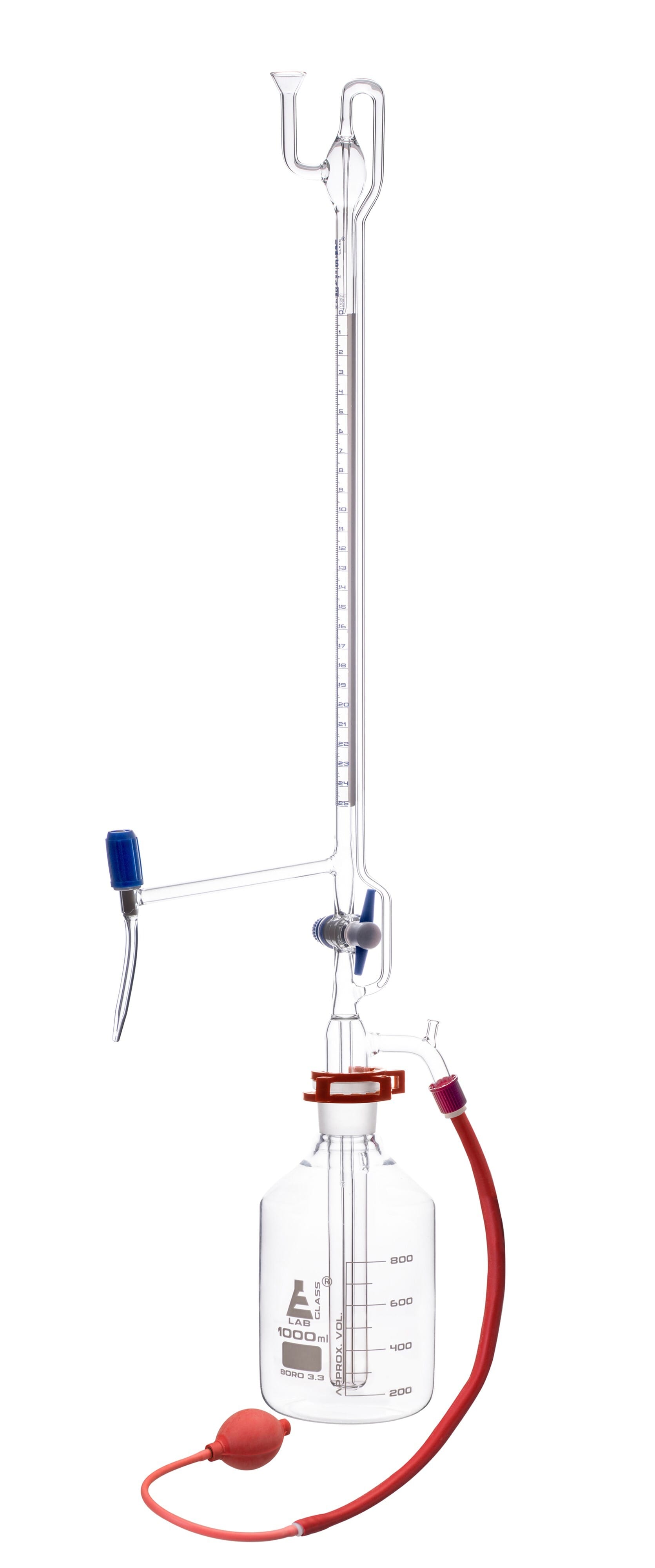 Eisco Schellbach Automatic Zero Glass Burettes with Two Stopcocks