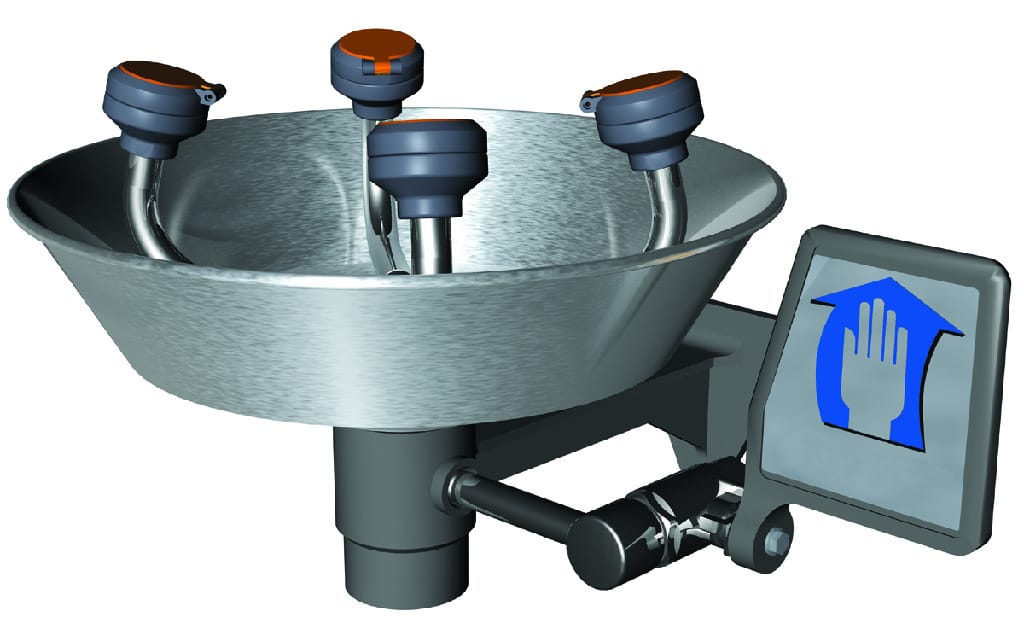 Wall-Mount Eye/Face Washes, WaterSaver Faucet
