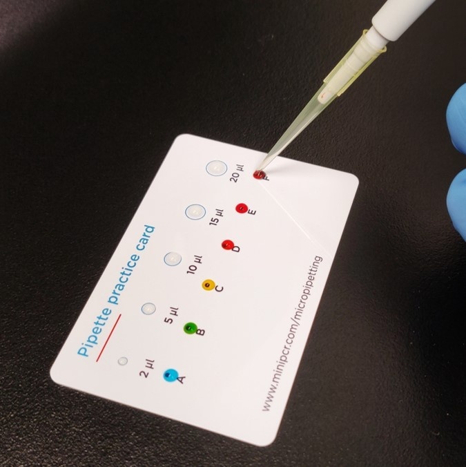 miniPCR® Micropipetting Practice Cards, Set of 20