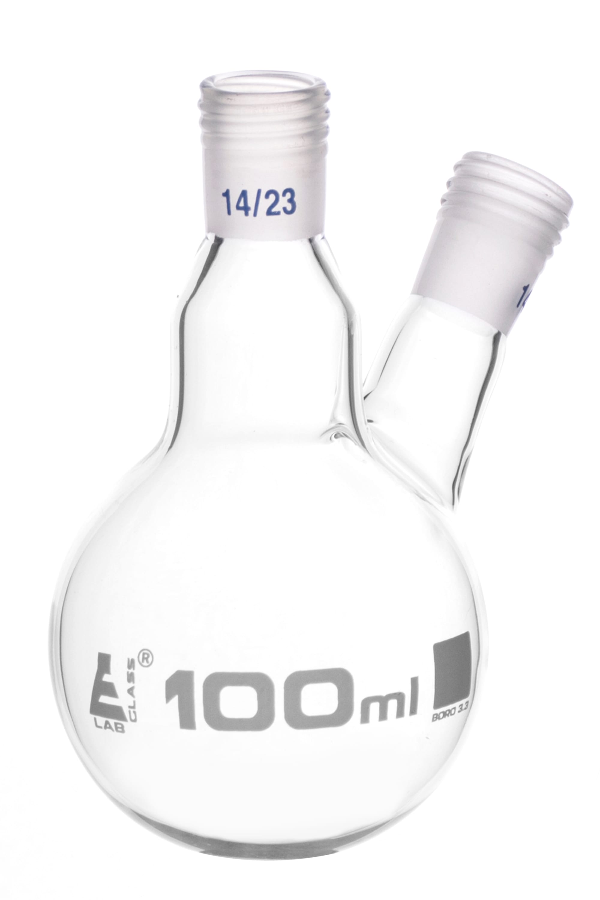 Eisco LabGlass® Distillation Flasks, 2 Neck with Threaded Joint