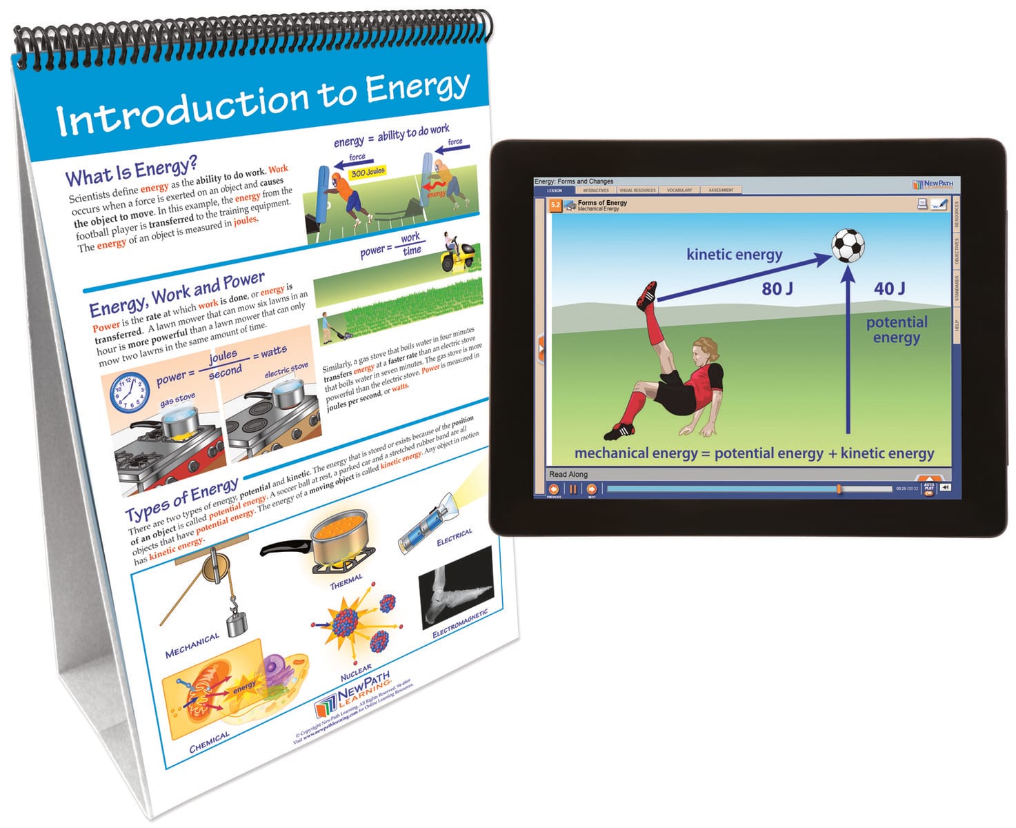 NewPath® Physical Science Skill Builder Flip Charts with Multimedia Lessons