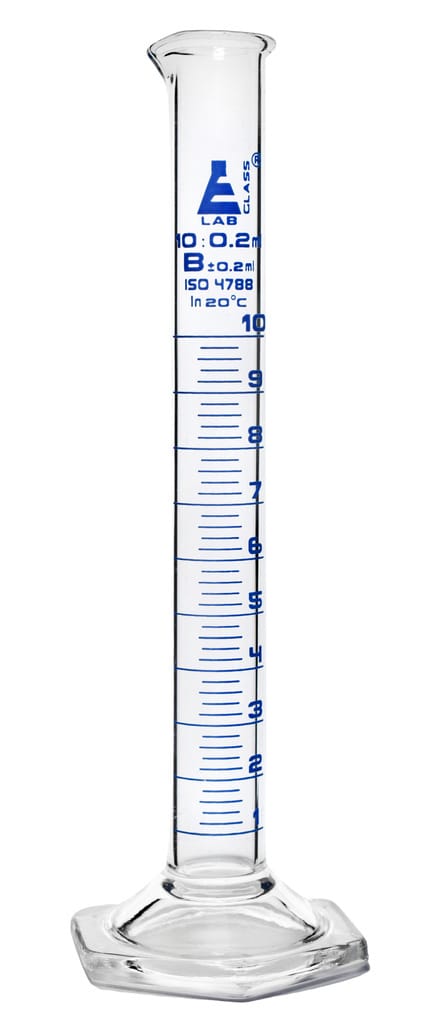 Eisco Glass Graduated Cylinders with Hexagonal Base