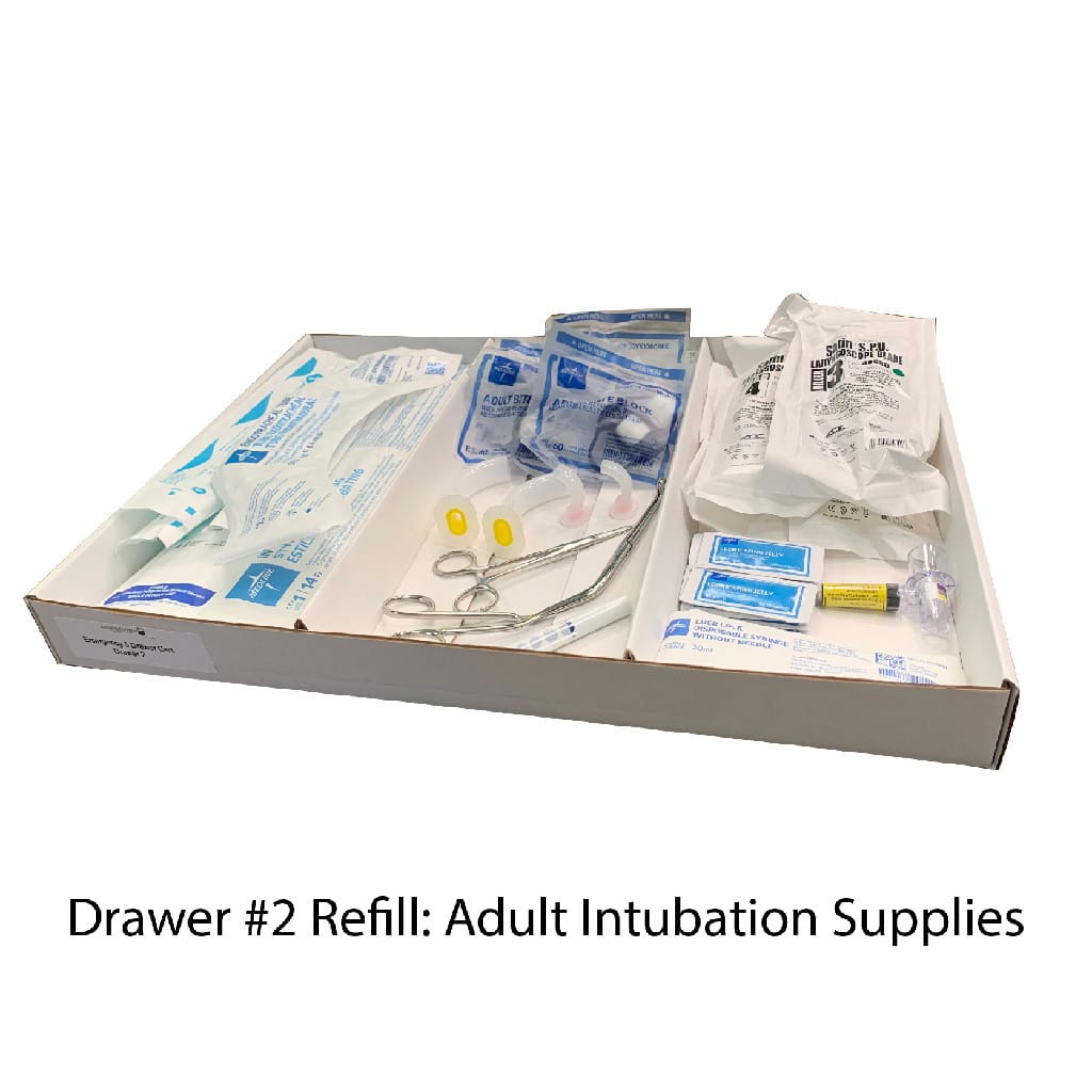 SimLabSolutions Emergency Crash Cart, 6 Drawer, Loaded