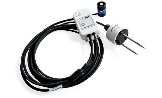 Onset Temperature, RH, PAR, and Soil EC Data Logger