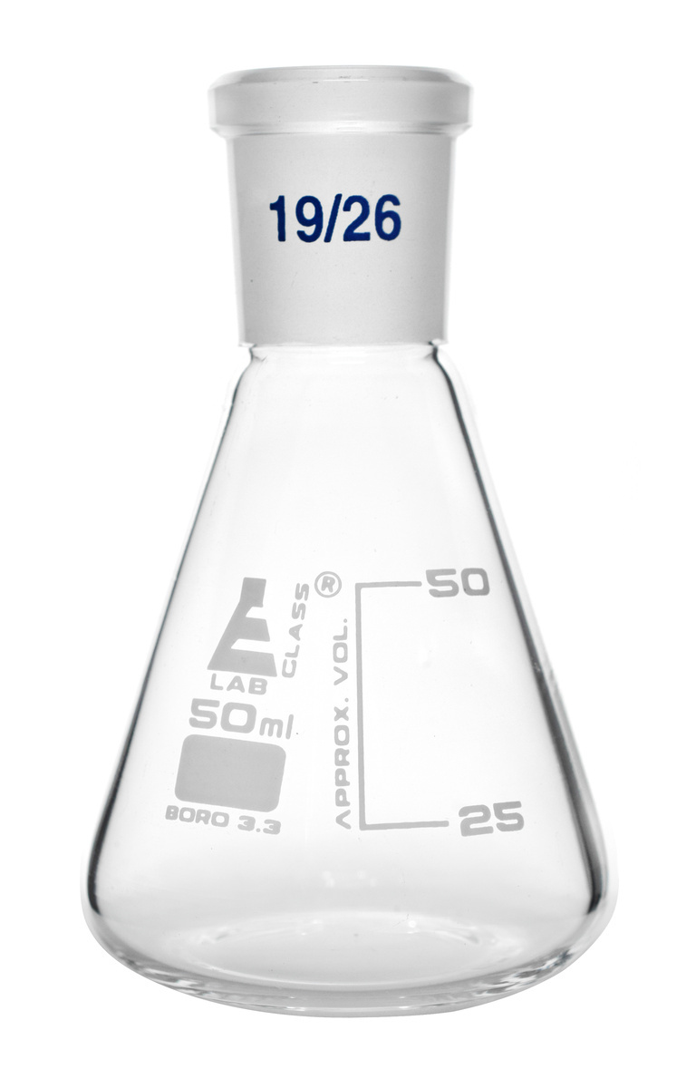 Eisco LabGlass® Erlenmeyer Flasks, Graduated with Ground Joint