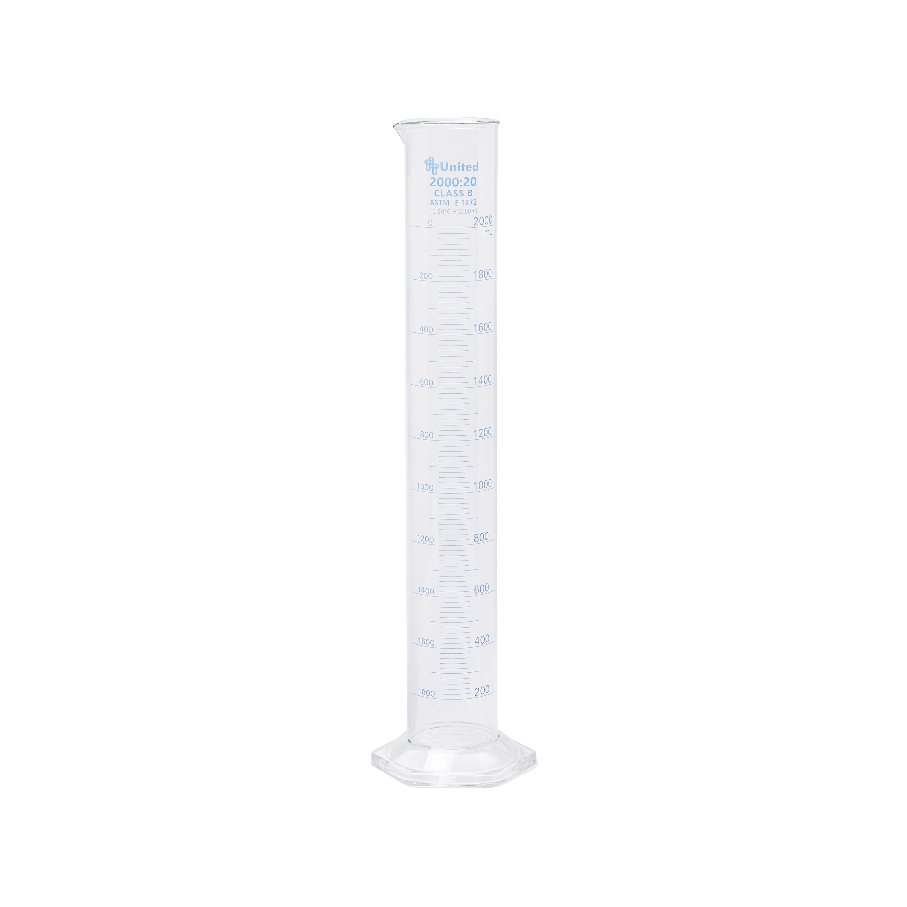 Graduated Cylinders, Double Scale, Borosilicate Glass, Class B