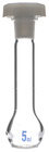Eisco Glass Volumetric Flasks with Plastic Stopper, Class A