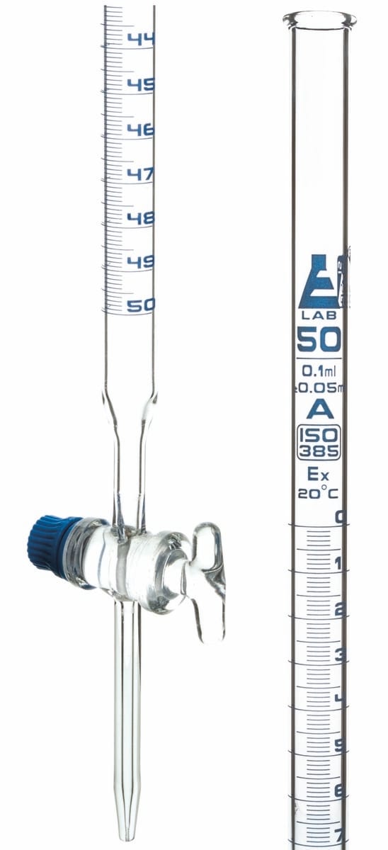 Eisco Premium Glass Burettes with Glass Key Stopcock