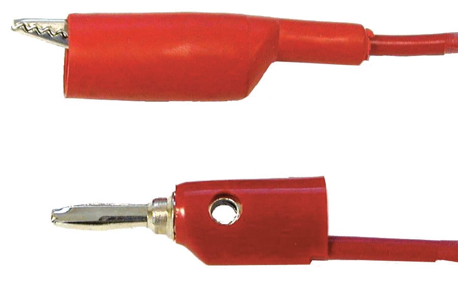 Banana to alligator clip wires