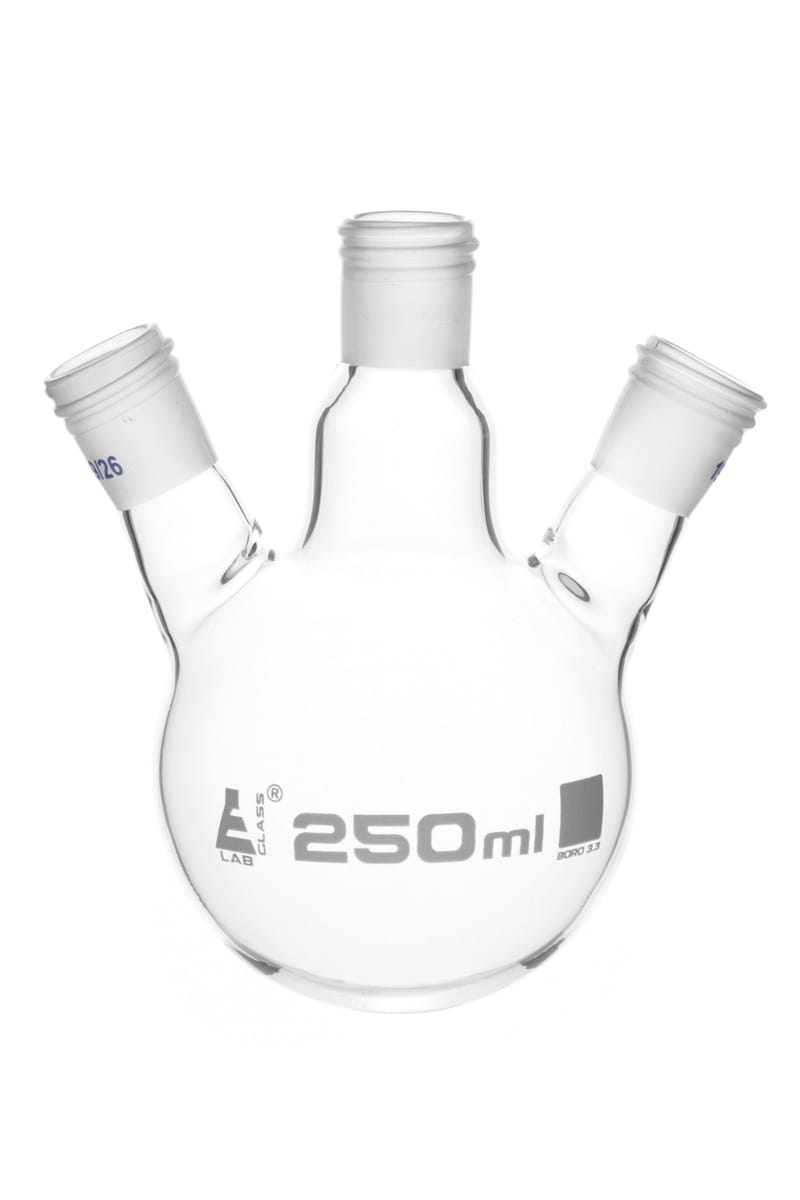 Eisco LabGlass® Distillation Flasks, 3 Necks with Threaded Joint