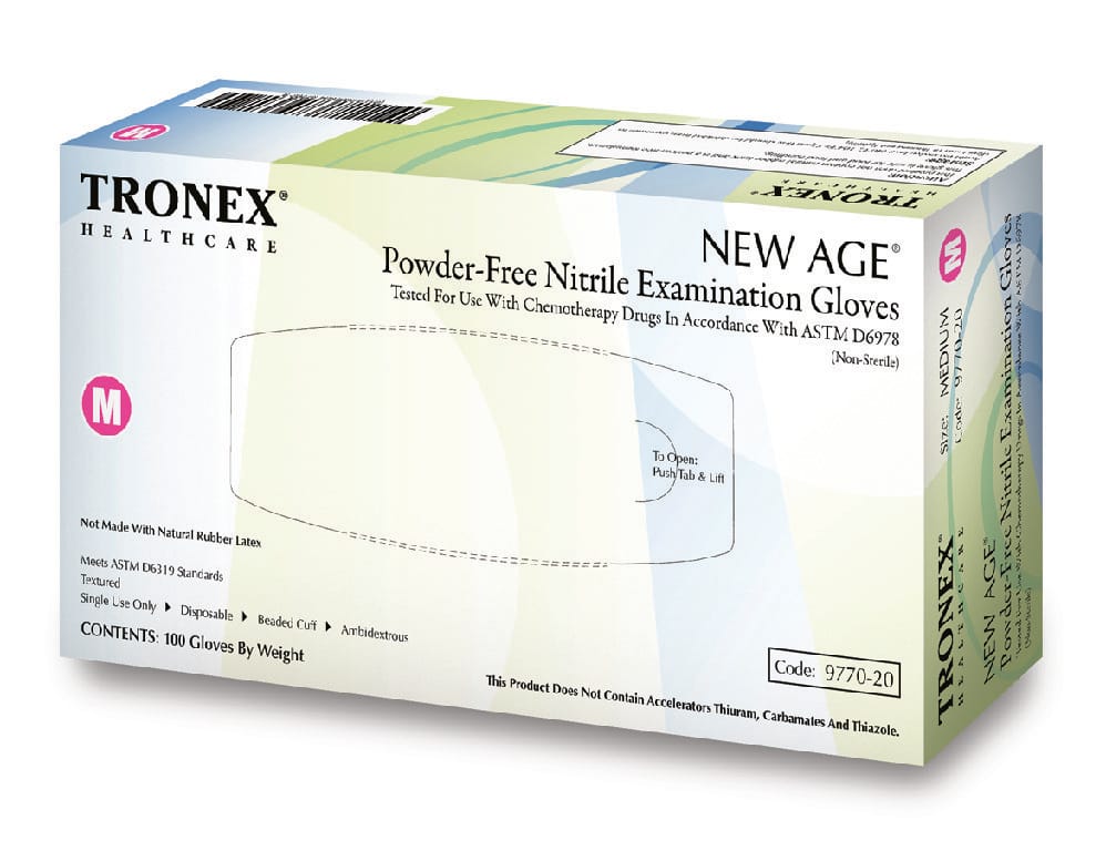 Nitrile NEW AGE® Chemo-Rated Exam Gloves, Fingertip-Textured