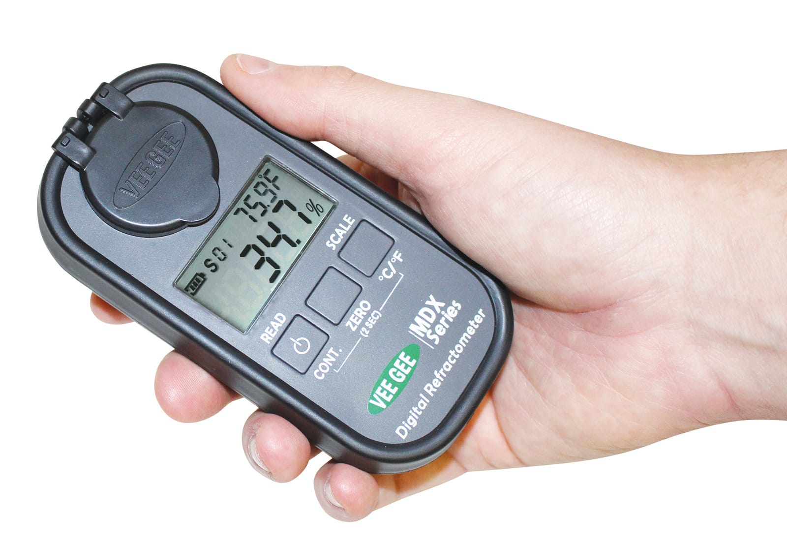 Digital Refractometer, Seawater/Salinity, 4 Scales, MDX-202