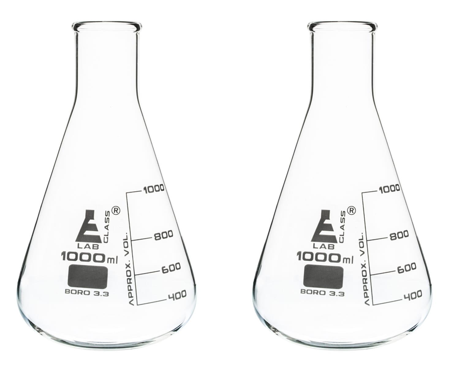 Eisco Glass Narrow Neck Erlenmeyer Flasks