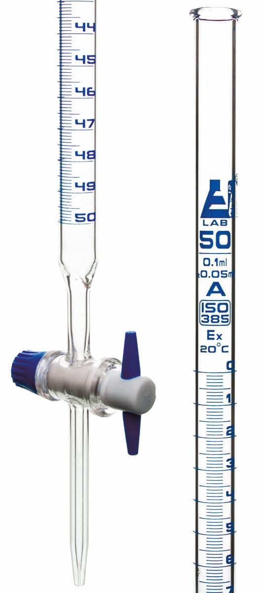 Eisco Glass Burettes with PTFE Key Stopcock