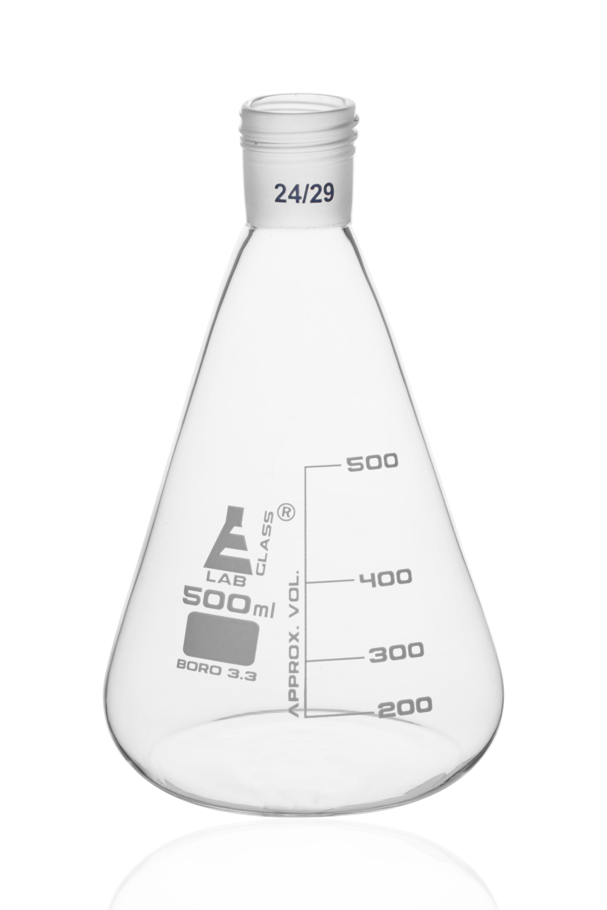 Eisco LabGlass® Erlenmeyer Flasks, Graduated with Threaded Joint