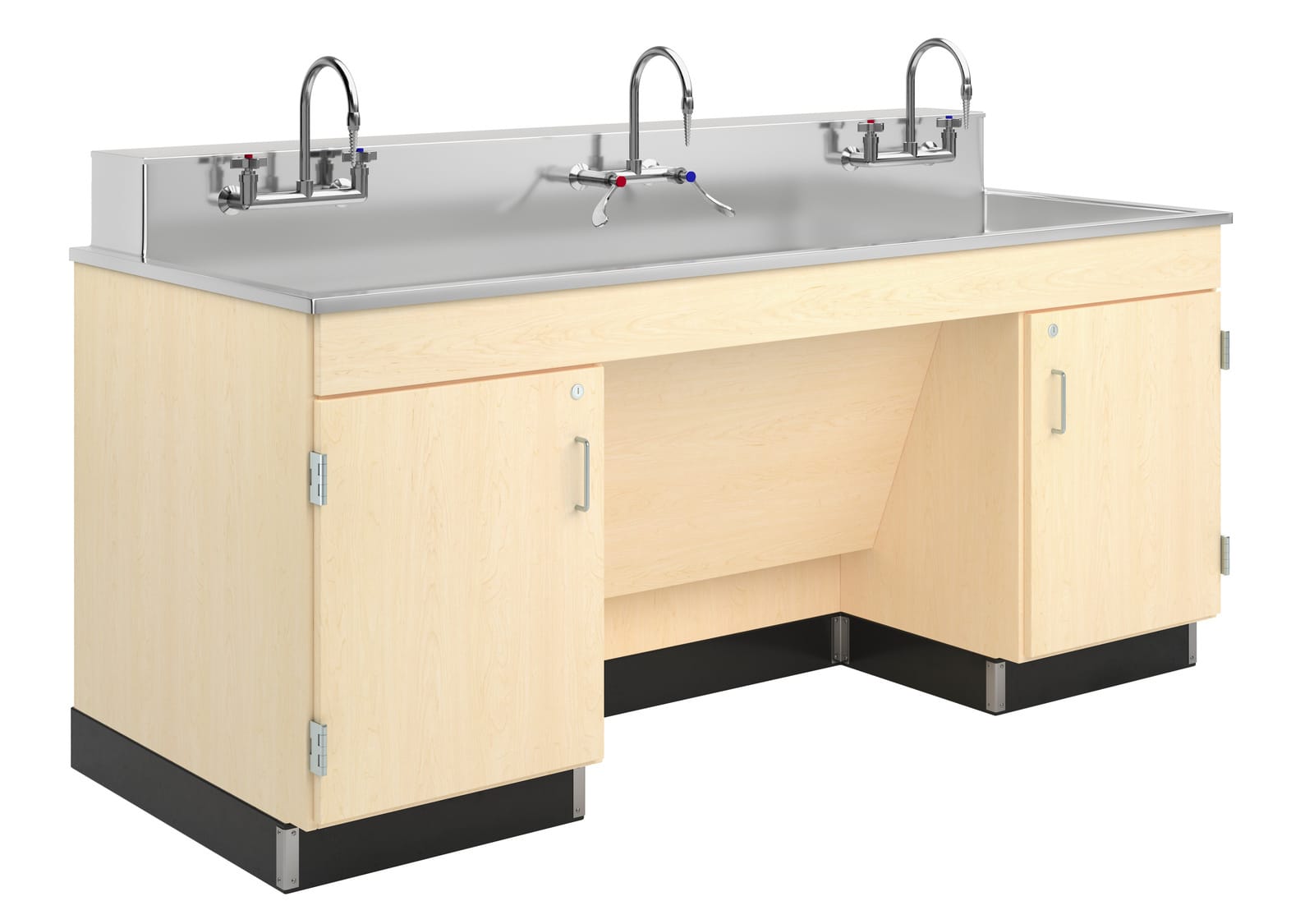 Stainless Steel Multi-Station Sink with Storage, Diversified Woodcrafts