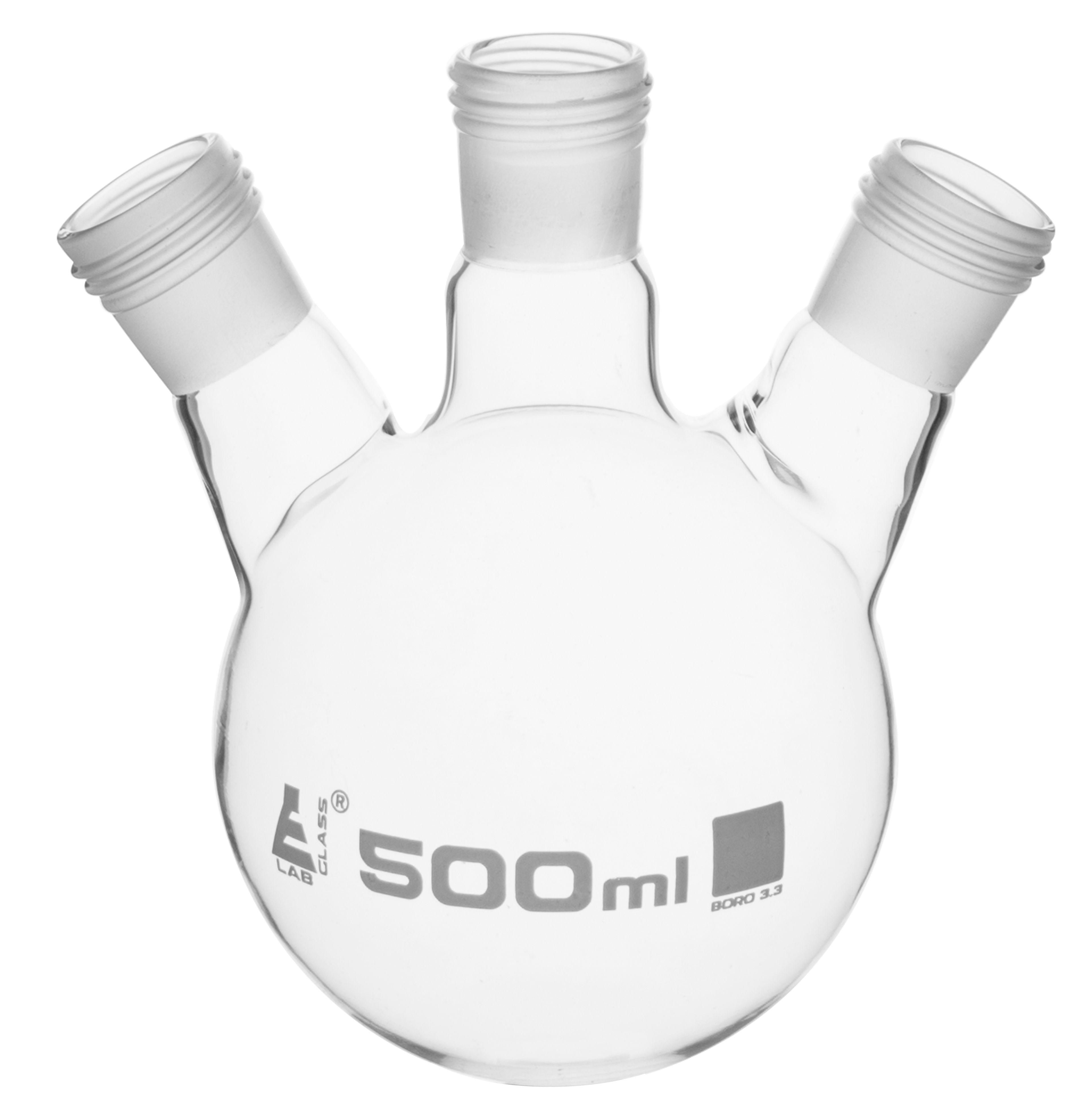 Eisco LabGlass® Distillation Flasks, 3 Necks with Threaded Joint