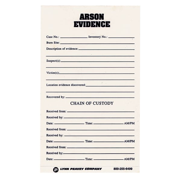 Arson Evidence Cans
