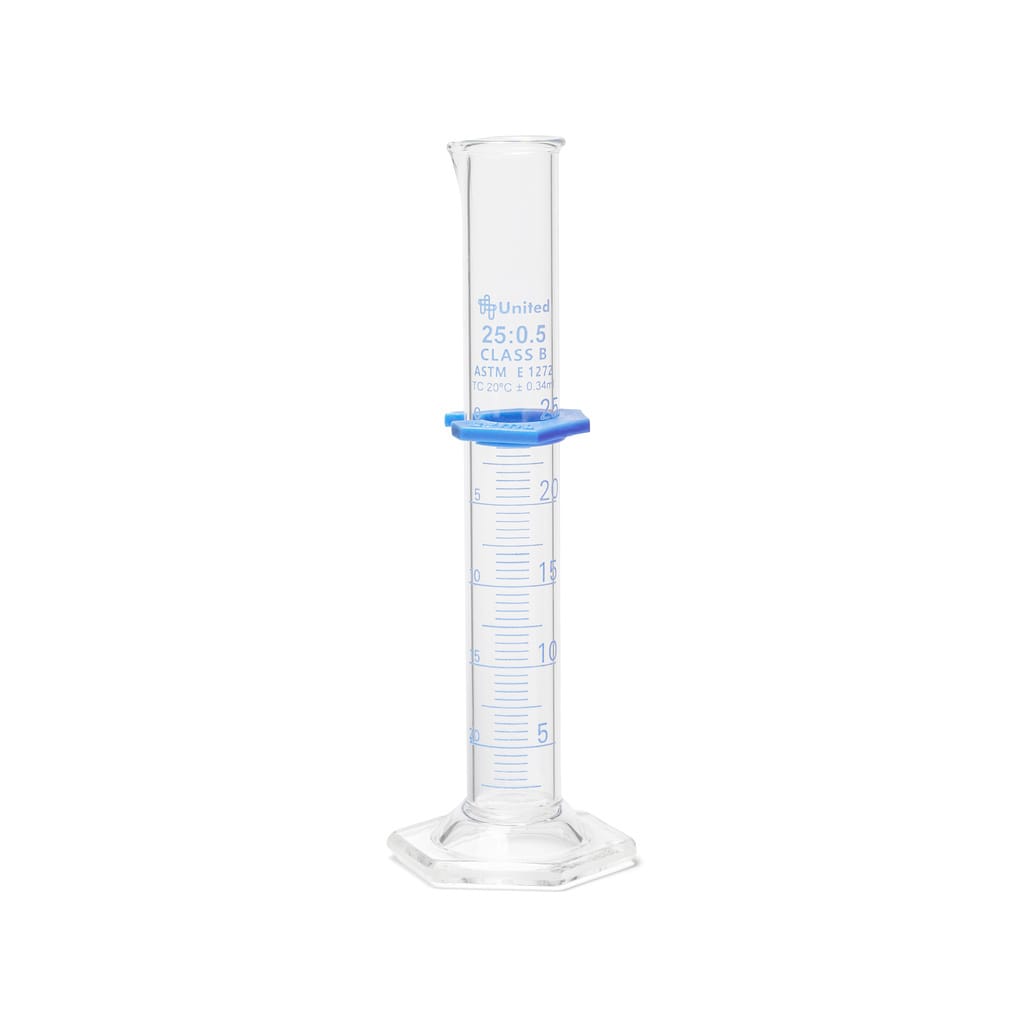 Graduated Cylinders, Double Scale, Borosilicate Glass, Class B
